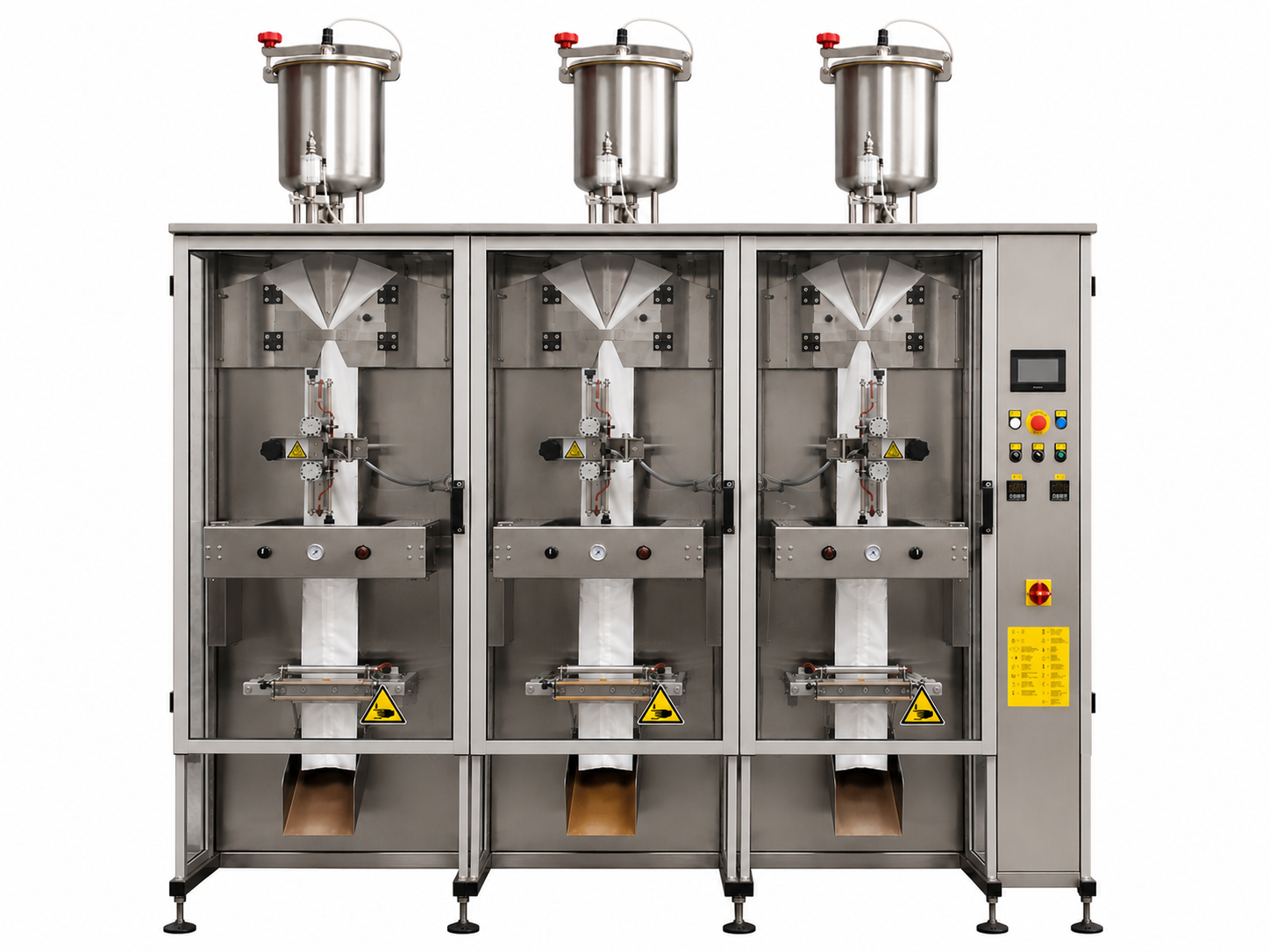 CONFEZIONATRICE VERTICALE - LIQUIDI A TRE TESTE DI DOSATURA L-7500